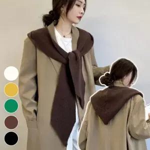 멀티 투웨이 니트 후드 머플러 레이어드 후두 목도리 니트숄 후드숄 니트후드