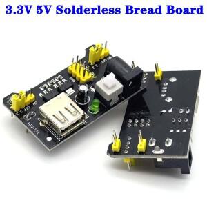 무납땜 브레드보드 전원 공급 장치 모듈  아두이노호환 HW-131 DIY 키트 부품  3.3V  5V MB102