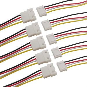 XH2.54 커넥터 JST XH 2.54mm 피치 4 핀 플러그  암수 잭 터미널 와이어 케이블 길이 20cm 26AWG