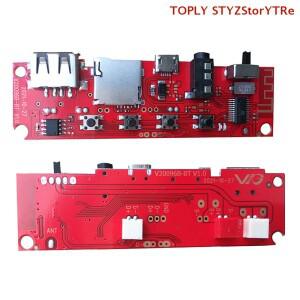 와이어가있는 1PC 블루투스 오디오 회로 기판 모듈 증폭기 보드 충전 포트가있는 DIY