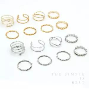 8pcs 세트 반지 빅사이즈가능 써지컬 여성 서피스링 여성반지