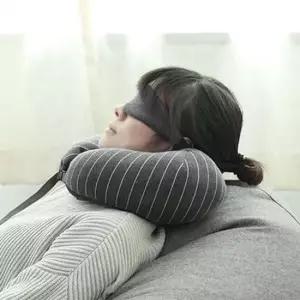 쿨샵 안대 일체형 목쿠션 인체공학 쿠셔닝 비즈폼쿠션 여행쿠션 비행기목쿠션 휴식쿠션