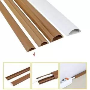 타원형 몰딩(25mm) 1M 3p 덮개분리 배선정리 전선정리 전선작업 쫄대 케이블정리 바닥몰딩