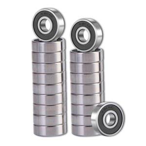 SHKI 20개 608 2RS 볼 베어링 u2013 강철 및 이중 고무 밀폐 미니어처 딥 그루브 베어링(8mm x 22mm 7mm)(608 2RS)