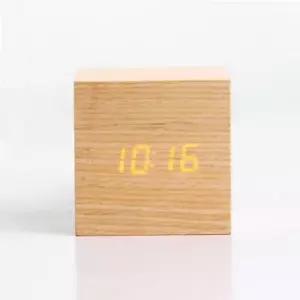 신형 LED 나무 우드 탁상시계-정사각(소) 탁상시계 알람시계 디지털시계 나무시계