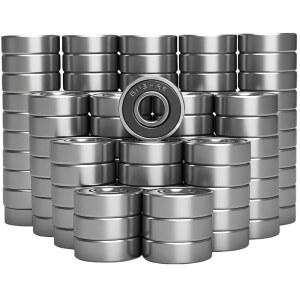 100 PCS 608-2RS 볼 베어링 - 가구 휠, 소형 기계, 전기 모터, 취미용 드론, 3D 프린터(8mm x 22mm 7mm)(608 2RS)용 이중 고무 밀봉 차폐 미니어처 딥