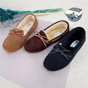 따뜻한 겨울 여성 모카신 실내화 부드러운 털신 모카신 여자모카신 털신발 털신 단화 로퍼