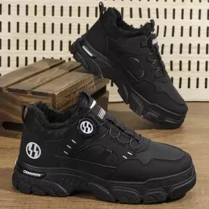 쿨샵 남성 방한털신 다이얼 스트랩 겨울 데일리운동화 남성방한부츠 남자털구두