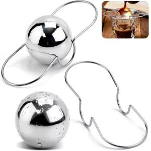 에스프레소 커피용 냉동 볼 2팩 스테인리스 스틸 냉각 쿨러 머신 액세서리