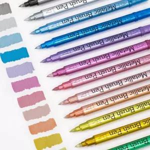 금속 마커 펜 검은 종이, 유리, 바위 그림, DIY 스크랩북 앨범에 대 한 컬러 실버 골드 페인트