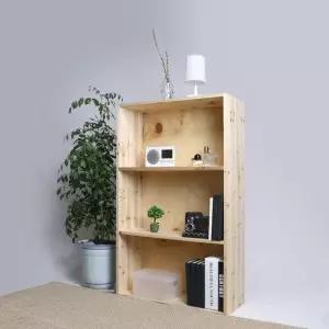 갤러리데코 삼나무 3단 와이드 책장 DIY