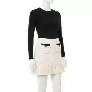 MUST IT_ 텍스처 니트 미니 스커트 크림 RS24150SKC