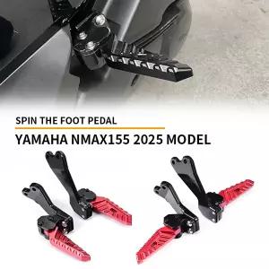 호환  YAMAHA NMAX155 NMAX 155 2020-2025 2024 수정된 후면 풋 페달 스핀 및 풋 페달 보조 패드 뒷좌석 승