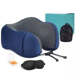 여행용 목쿠션 세트 메모리폼 목베게 안대 귀마개포함 메모리폼목쿠션 여행용목쿠션