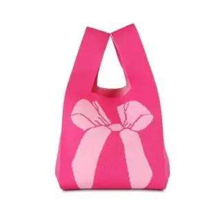 [문구/오피스] 니트백 핑크 백 봉지가방 미니 가방 봉다리 리본