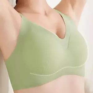 [하프클럽/]노와이어 브라 심리스 탑 편한 패드 물방울