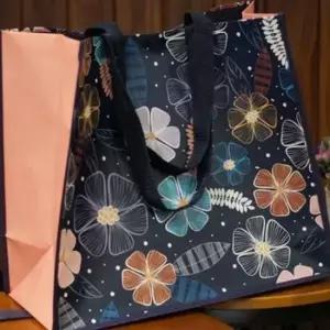 [문구/오피스] 플라워 타포린 시장가방 백 숄더 어깨 폴딩 빅사이즈