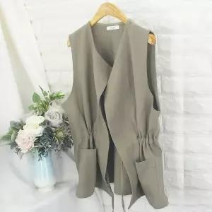 [하프클럽/쿨젠]tak_린넨 러블리조끼 .VOT여름조끼,린넨조끼,스트링조끼,면조끼