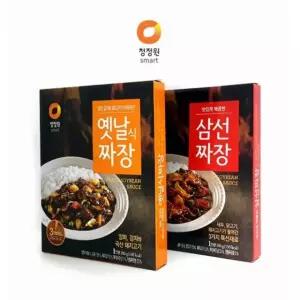 삼선짜장 청정원 간편 짜장 옛날식 끓는불에3분 180g 짜장 자장 짜장면