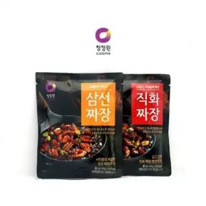 삼선짜장 4인분 직화짜장 짜장분말80g 청정원 분말 짜 자장 짜장 짜장분말