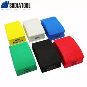 호환 SHDIATOOL 1Pc 점선 전기 도금 다이아몬드 핸드 폴리싱 패드 90X55MM 하드 폼 백 핸드 샌딩 패드
