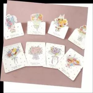 [문구/오피스] 랜덤8개 5EA 만들기대장 생일축하카드-꽃다발