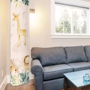 스탠드에어컨커버 원형 동물 에어컨 커버 에어컨덮개