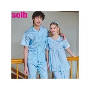 [하프클럽/솔브]비너스 솔브 순면 큐티 리본  남여 커플 파자마세트 SPA2506W SPA2506M_W