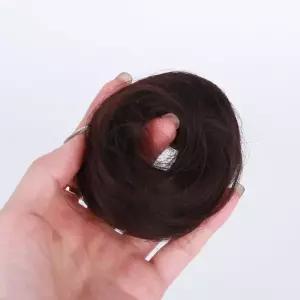 [하프클럽/]올림머리 똥머리 가발 머리끈 자연갈색