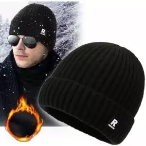 남녀공용 겨울 귀도리 비니 니트 모던 털 모자 안감 XRB8+4yXZ