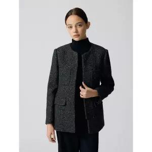 [하프클럽/앤클라인]메탈 헤링본 자켓 N5HW31