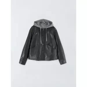 [하프클럽/앤클라인]램스킨 레이어드 후드 자켓 E6IS010