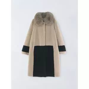 [하프클럽/앤클라인]리얼폭스 양모 코트 E5HW061