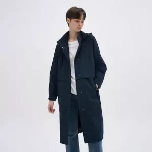 [하프클럽/앤클라인]하이넥 후드 롱 코트 N4GF32