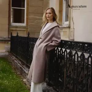 [하프클럽/]25FW 알파카 블렌디드 울 니트코트