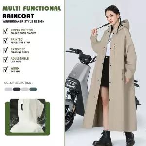 NPY 패션 윈드브레이커 타입 레인코트 원피스 롱 레인 판초 방수 여성 남성 전기 오토바이 자전거 라이딩