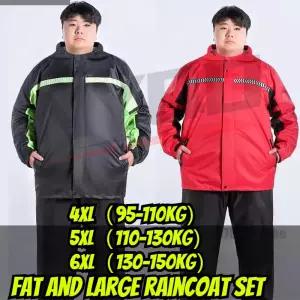 100-150kg 플러스 사이즈 레인코트 레인 팬츠 슈트 오토바이 라이딩 스플릿 롱 전신 장마 방지