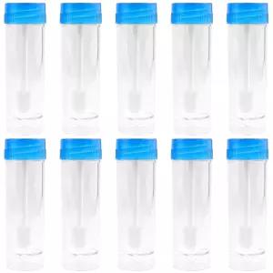 숟가락 뚜껑이 있는 10PCS 일회용 대변 표본 용기 실험실 병원 가정용 2530ml 플라스틱 검사 수집 컵