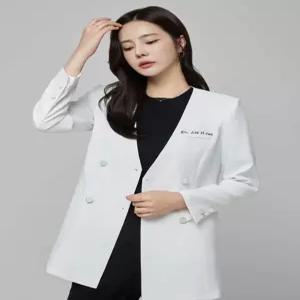 화이트 의사 약사 가운 유니폼 미용실 치과 병원 에스테틱 작업복 자켓 남성 여성용