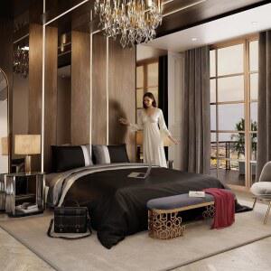 스토아 파리 실크 3PC 새틴 이불 스킨 호텔급 럭셔리 커버 같은 세트 300TC 침구