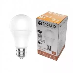 장수램프 A19 LED 벌브 전구 8W E26 전구색 다마_23299972