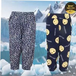 원픽마켓 냉장고바지 꽃무늬 할머니 바지 사방스판