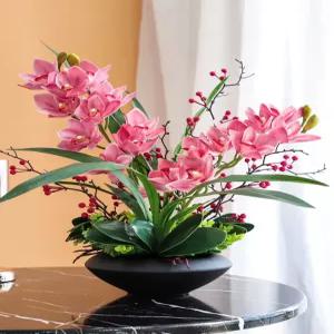 미니 호접란 인조 서양란 난초 조화 가짜 세트 화분