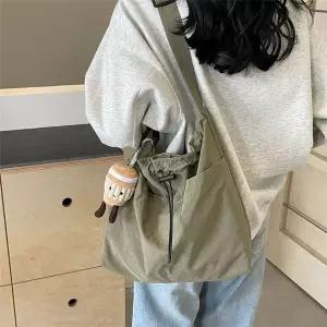 [하프클럽/]스트링 숄더백 가벼운 슬링백 캐주얼 가방