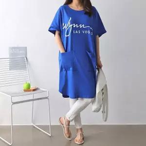 [하프클럽/]빅사이즈 604 투투포켓오버핏롱반팔 DPOE255