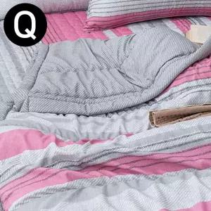 포인트라인 소프트마이크로 간절기 이불 퀸 Q 핑크 간이불 사계절 편안한 따뜻한