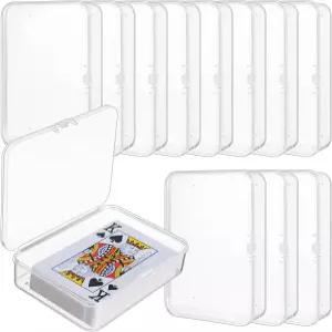 TSIS MHUO 12 PCS 카드 케이스 투명 동전 공예품 아크릴 액세서리용 보석 및 보관 소형 홀더 구슬 게임