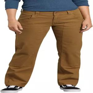 디키스 여성용 릴랙스 스트레이트 스트레치 더블 프론트 카펜터 팬츠