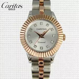 카리타스 고품격 18K 골드 콤비 여성 선물 명품 예물  고급 금장 메탈 손목 시계 / C13000WGF