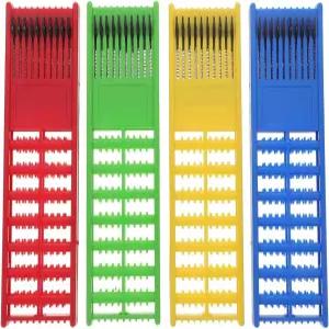 안전한 리더와 라인 스토리지를 위한 스프링이 장착된 키젤 낚시 후크 홀더 정리함 소형 경량 줄 4종